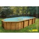 Piscina in legno 4,70 m x 8,60 m ottagonale - Ocea 860 Ubbink