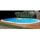 Piscina ovale 8 x 4 m Maldive  - altezza 150 cm - 42 mc