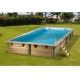 Piscina in legno 350 x 650 m rettangolare Linea 650 Ubbink