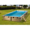 Piscina in legno 350 x 650 m rettangolare Linea 650 Ubbink