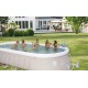 Kit Piscina Chinook Grey 540 x 304 cm - h 106 cm - ovale fuori terra - Jilong