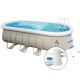 Kit Piscina Chinook Grey 610 x 360 cm - h 122 cm - ovale fuori terra - Jilong