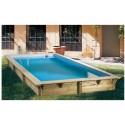 Piscina in legno 2,50 x 4,50 m rettangolare Azura 450 Ubbink