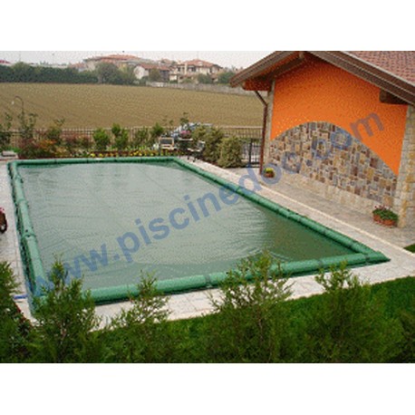 Copertura invernale Wincover 5,50 x 9,50 - Telo per piscina 8 x 4 m, completo di tubolari