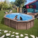 Piscina GRE BAMBU in legno 5,35 x 3,35 m - h 1,30 m