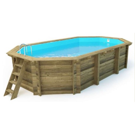 Ametista 657 - Piscina in legno 657 x 407 cm ottagonale