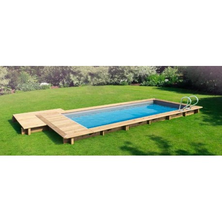 URBAINE Rettangolare kit PRO - NaturaWood - 6,00 x 2,50 x h 133 cm - piscina in legno