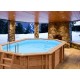 Piscina fuori terra in legno 5,63 x 3,52 Blue Forest