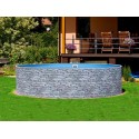 Piscina AZURO STONE Ø 5,00  m - h 1.20 m fuori terra rotonda