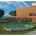 Piscina GRE CANNELLE 2 in legno 5,35 x 3,35 m - h 1,17 m