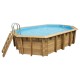 Piscina in legno 3,55 m x 4,90 m ottagonale - Azura 490 Ubbink