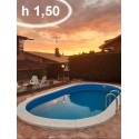 Piscina Adriatika Ovale 12,00 x 6,00 m - altezza 150 cm - 87 mc