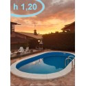 Piscina Adriatika Ovale 5,25 x 3,20 m - altezza 120 cm - 17 mc