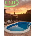 Piscina Adriatika Ovale 7,00 x 3,50 m - altezza 135 cm - 28 mc