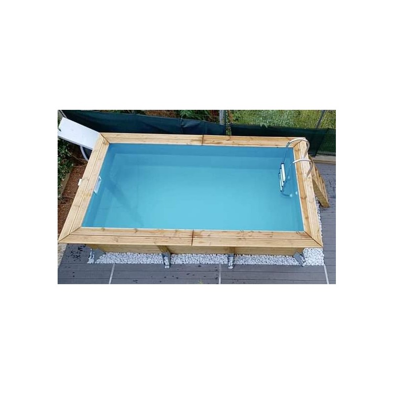 Piscina in legno rettangolare Azura altezza 71 cm - 200 x 350 Ubbink.