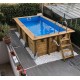 Piscina in legno 2,50 x 4,50 m rettangolare Azura Ubbink