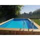 Piscina in legno 2,50 x 4,50 m rettangolare Azura Ubbink