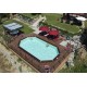 Piscina in legno 4,70 m x 8,60 m ottagonale - Ocea 860 Ubbink