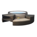 SPA Vita Premium COMPLETA di Set 5 Mobili in rattan - NetSpa - Piscina SPA Idromassaggio Rotonda 6 posti